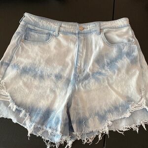 American eagle tie dye denim shorts